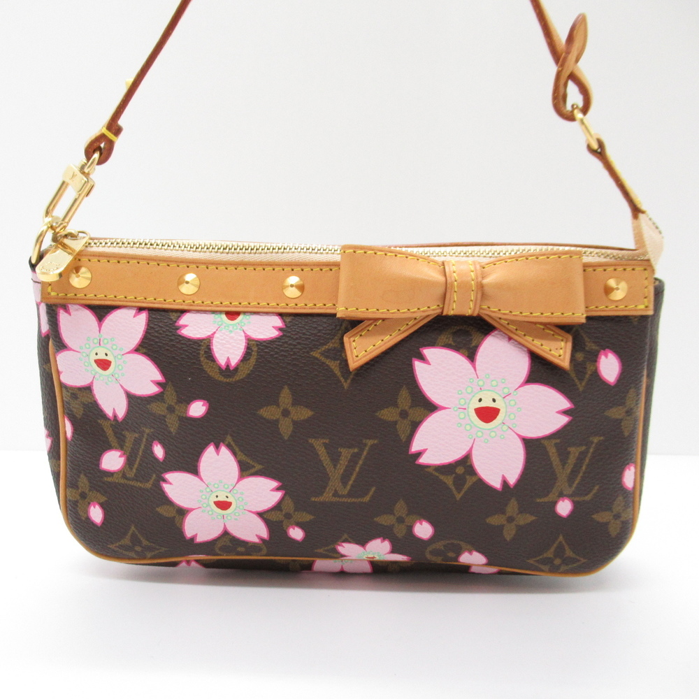 Louis Vuitton Pochette Pouch Accessory Monogram Cherry Blossom Brown - Picture 5 of 5